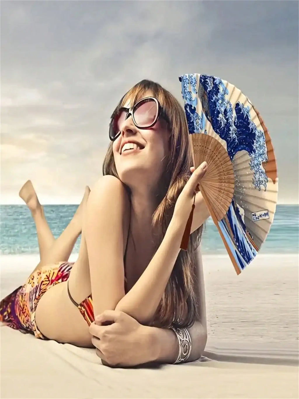 Foldable Hand Fan for Makeup & Summer