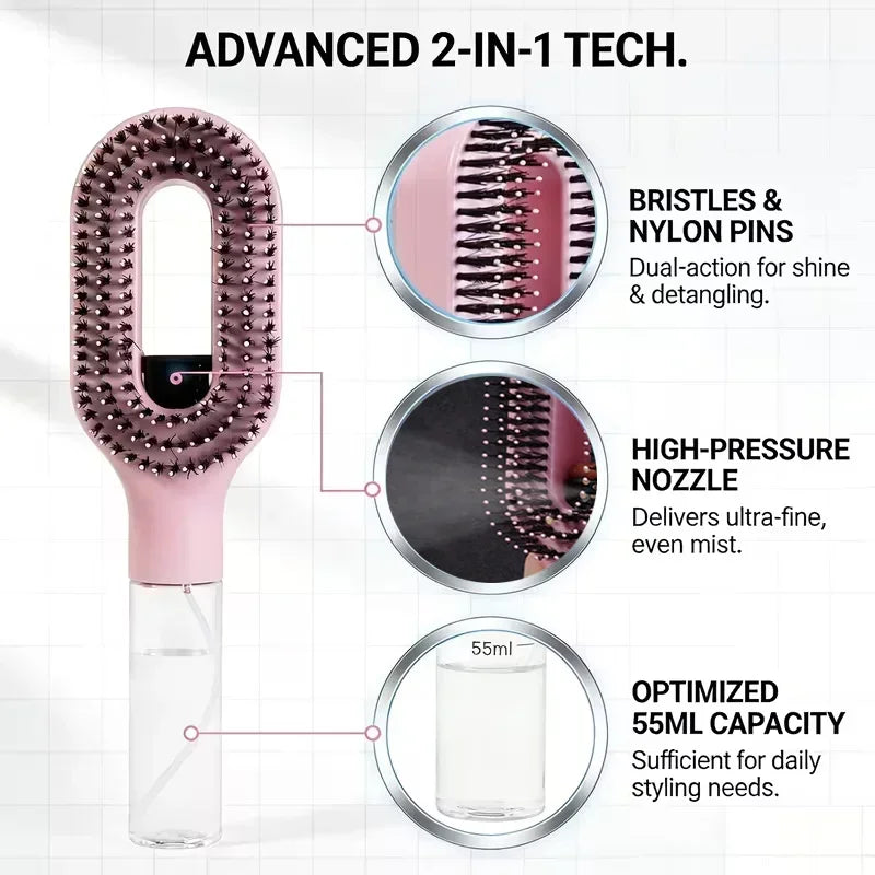NovaMist Detangling Spray Brush