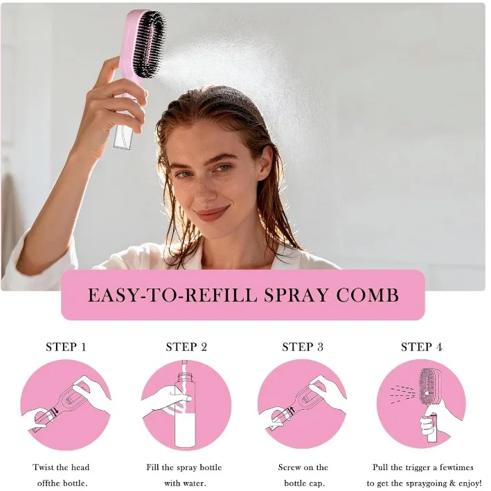 NovaMist Detangling Spray Brush
